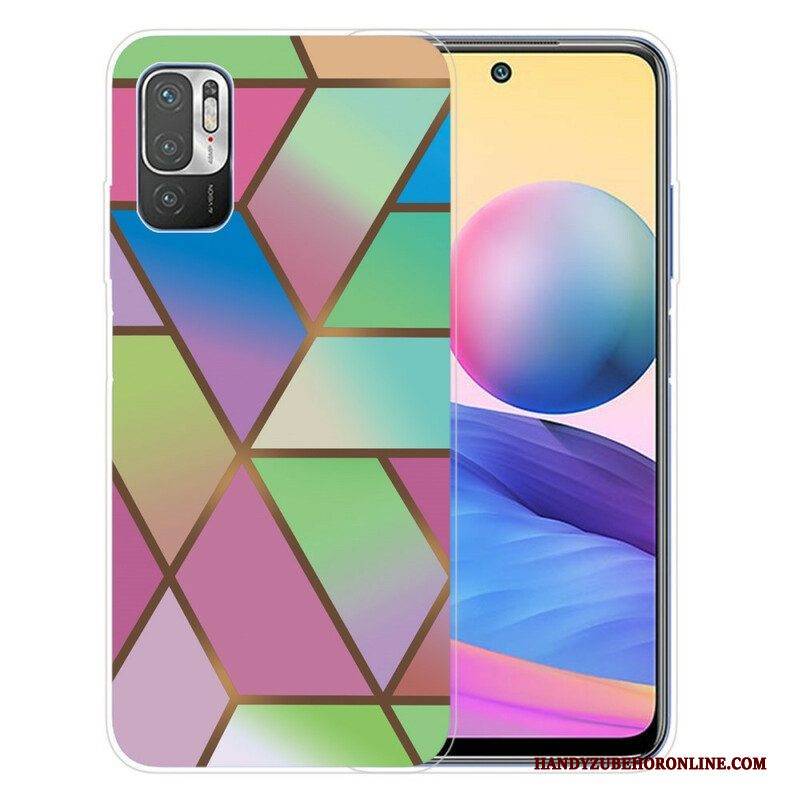 Hülle Für Poco M3 Pro 5G Geometrischer Marmor