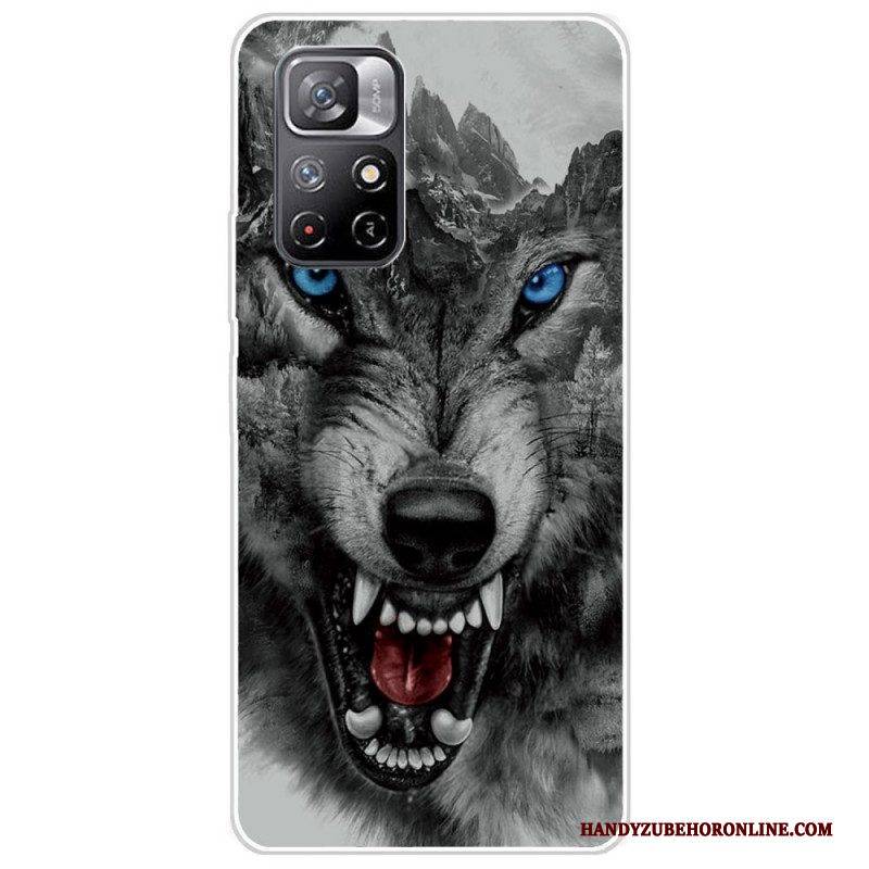 Hülle Für Poco M4 Pro 5G Erhabener Wolf