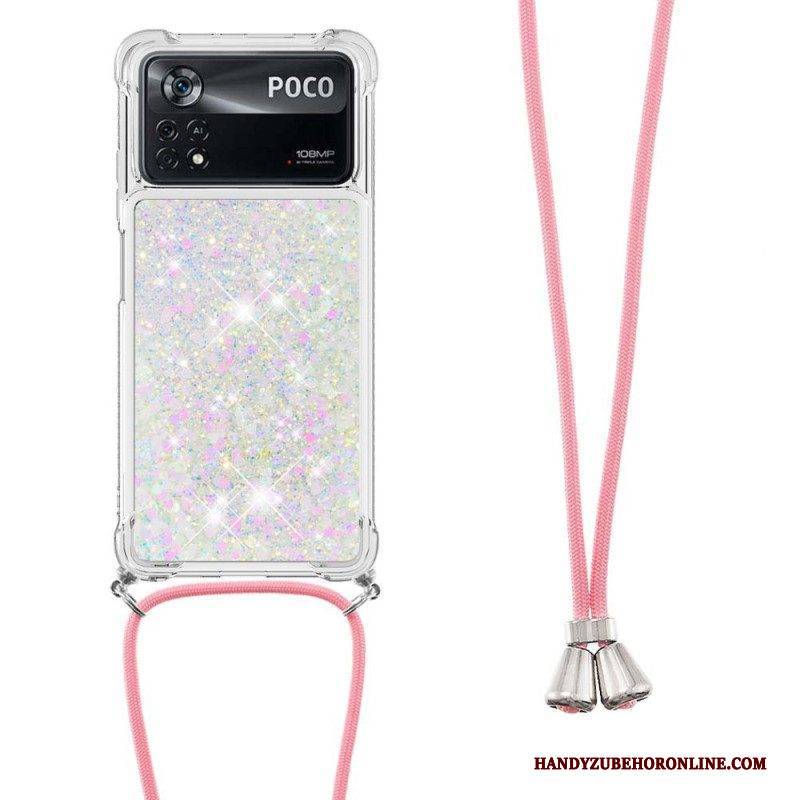 Hülle Für Poco X4 Pro 5G Paillettenbaum Mit Kordelzug