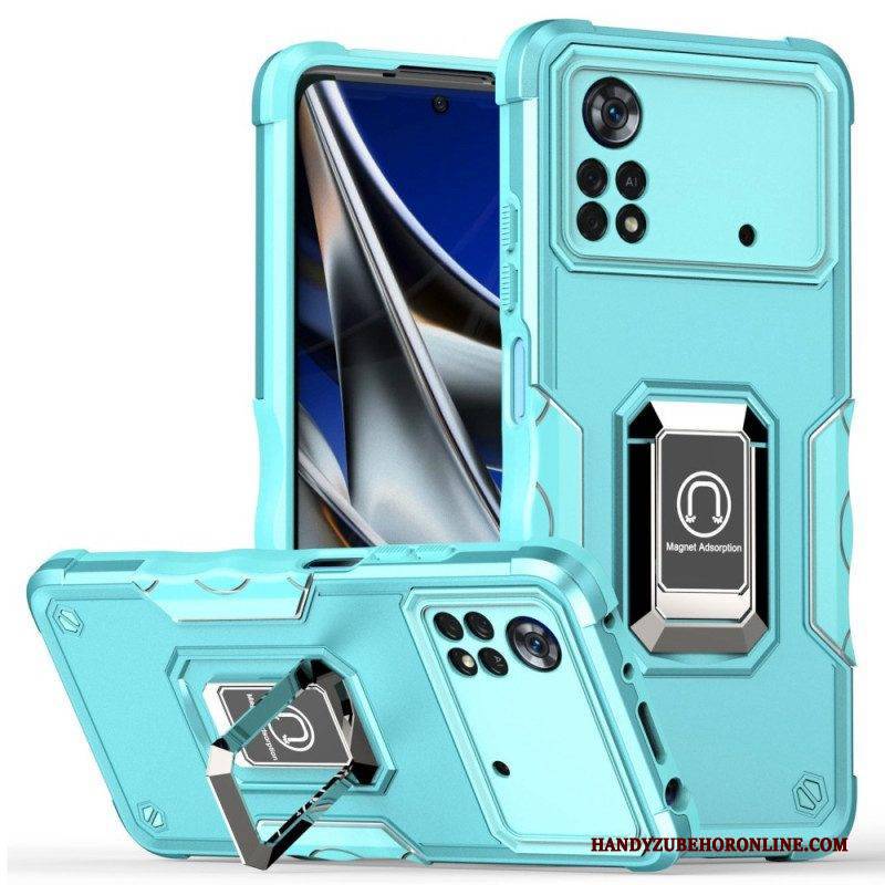 Hülle Für Poco X4 Pro 5G Ringhalterung Mit Metalleffekt