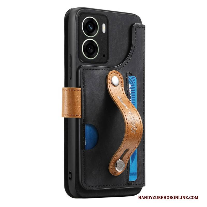 Hülle Für Realme 14 5g Retro Mit Tragegurt Und Stativ