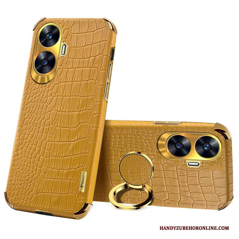 Hülle Für Realme C55 Krokodilstruktur Mit Ring Halterung
