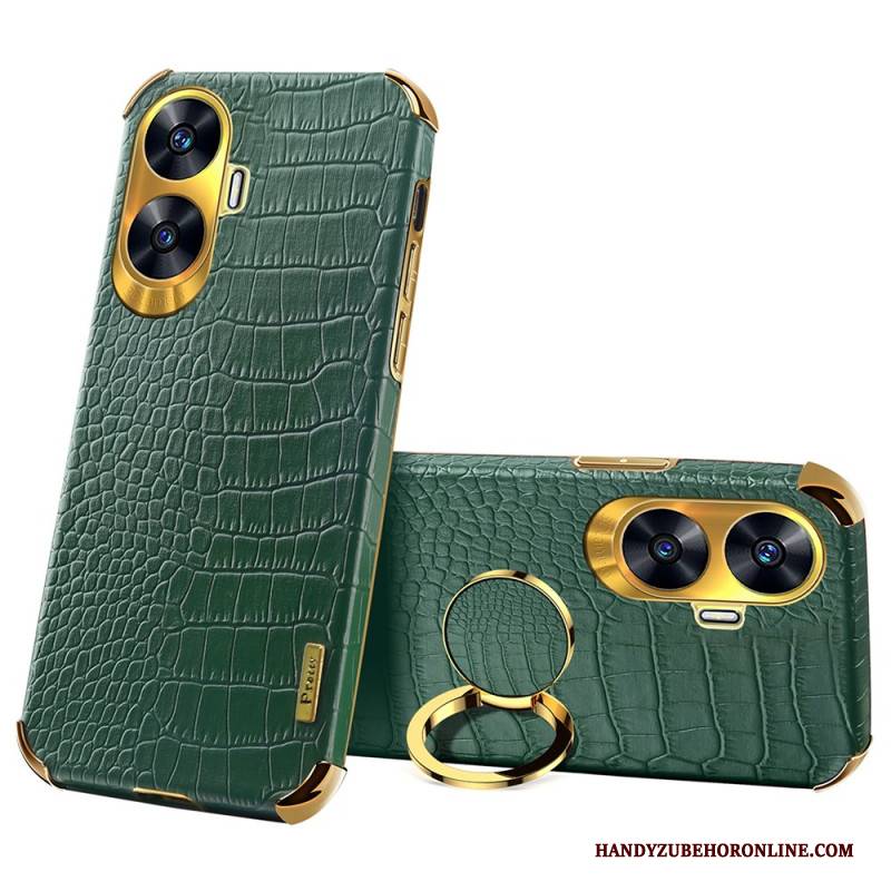Hülle Für Realme C55 Krokodilstruktur Mit Ring Halterung