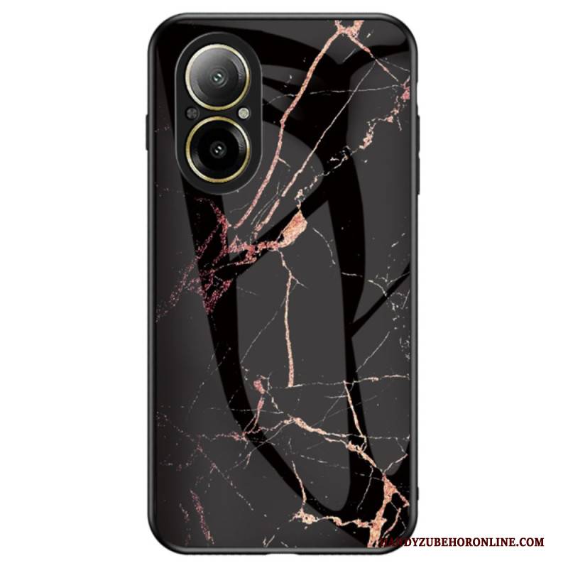 Hülle Für Realme C67 Gehärtetes Glas Mit Marmormuster