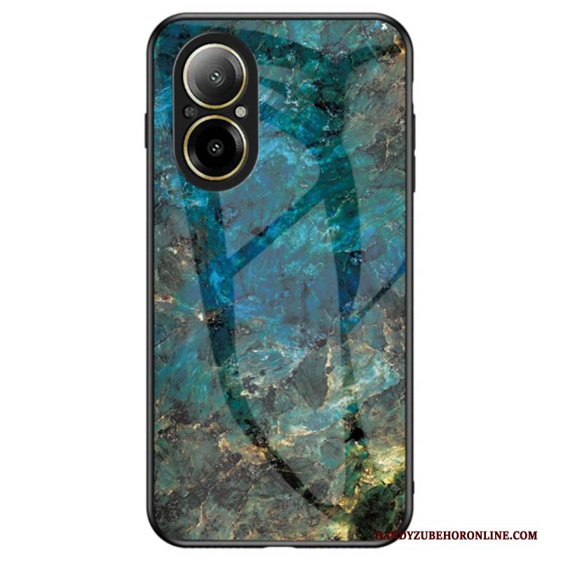 Hülle Für Realme C67 Gehärtetes Glas Mit Marmormuster
