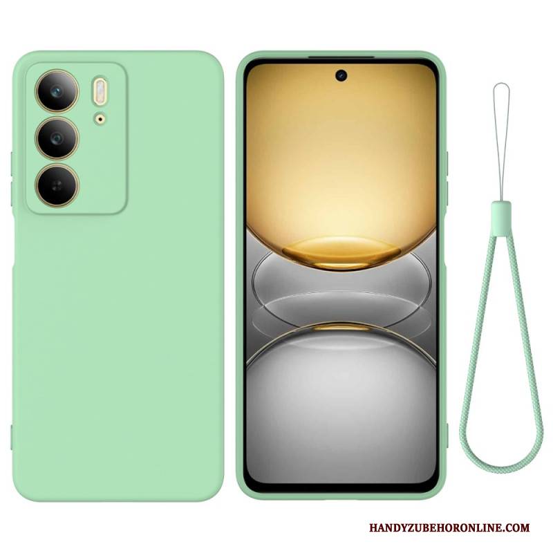 Hülle Für Realme C75 Flüssigsilikon Mit Lanyard