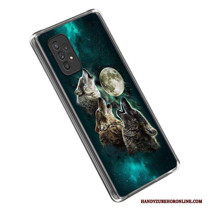 Hülle Für Samsung Galaxy A53 5G Nahtlose Wölfe
