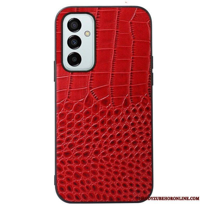 Hülle Für Samsung Galaxy M23 5G Echtes Leder Mit Krokodilstruktur