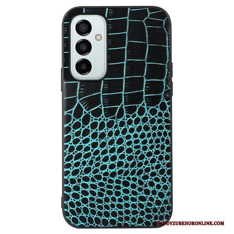 Hülle Für Samsung Galaxy M23 5G Echtes Leder Mit Krokodilstruktur