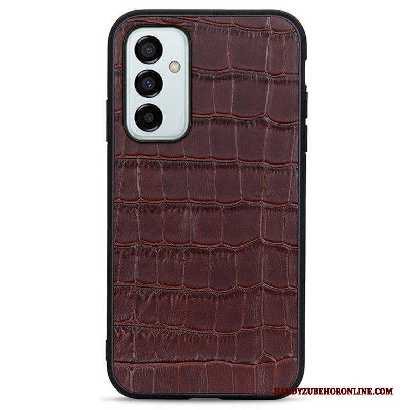 Hülle Für Samsung Galaxy M23 5G Echtes Leder Mit Krokodilstruktur