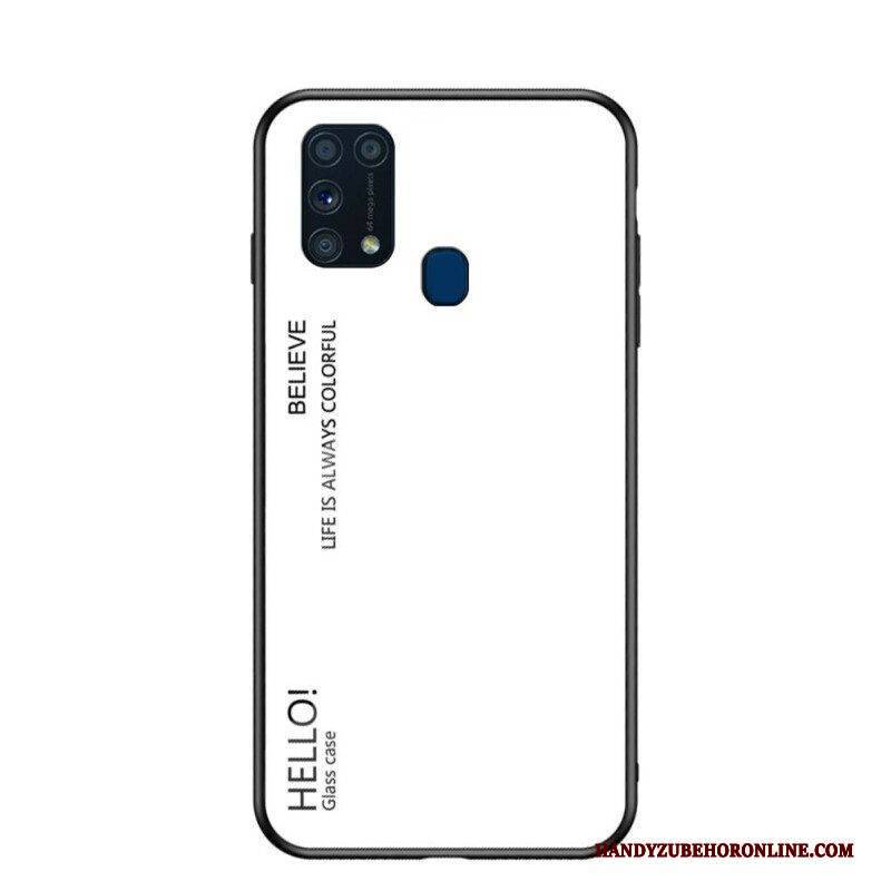 Hülle Für Samsung Galaxy M31 Gehärtetes Glas Hallo