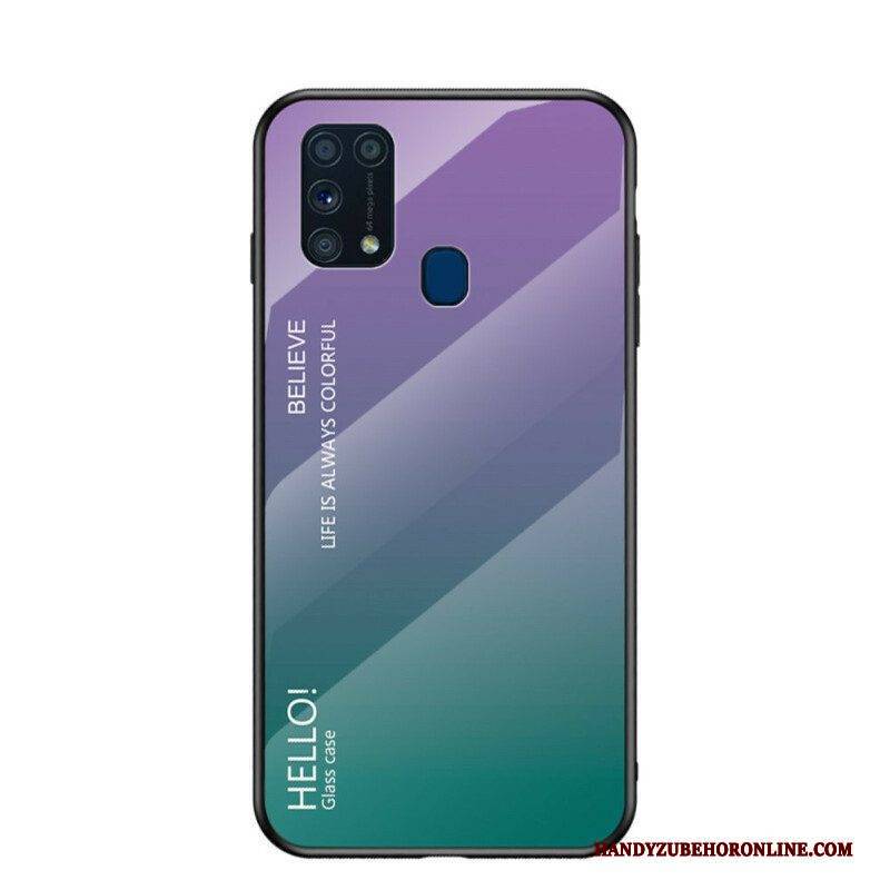 Hülle Für Samsung Galaxy M31 Gehärtetes Glas Hallo