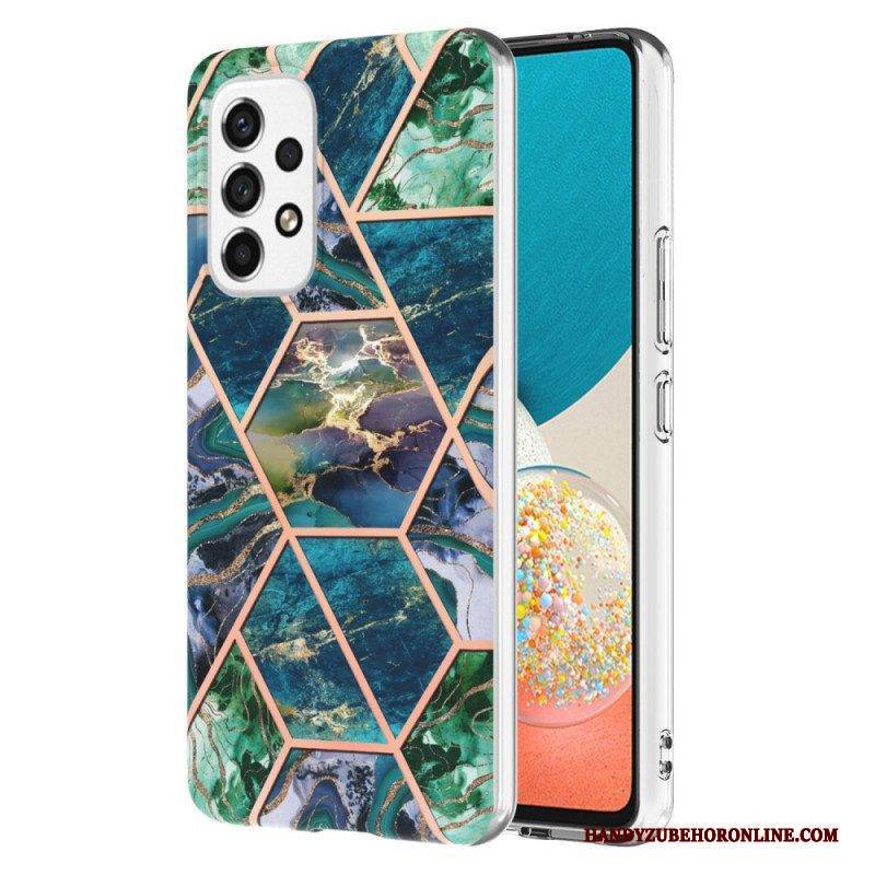 Hülle Für Samsung Galaxy M53 5G Auffälliger Geometrischer Marmor