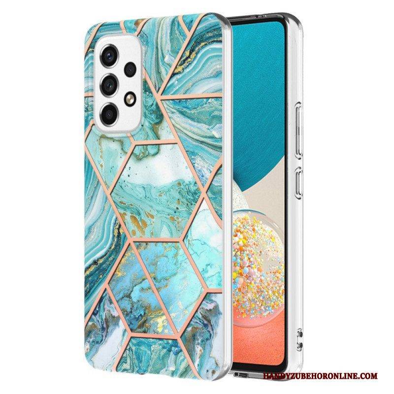 Hülle Für Samsung Galaxy M53 5G Auffälliger Geometrischer Marmor