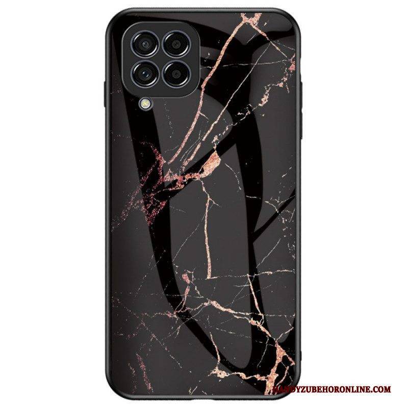 Hülle Für Samsung Galaxy M53 5G Marmor-gehärtetes Glas