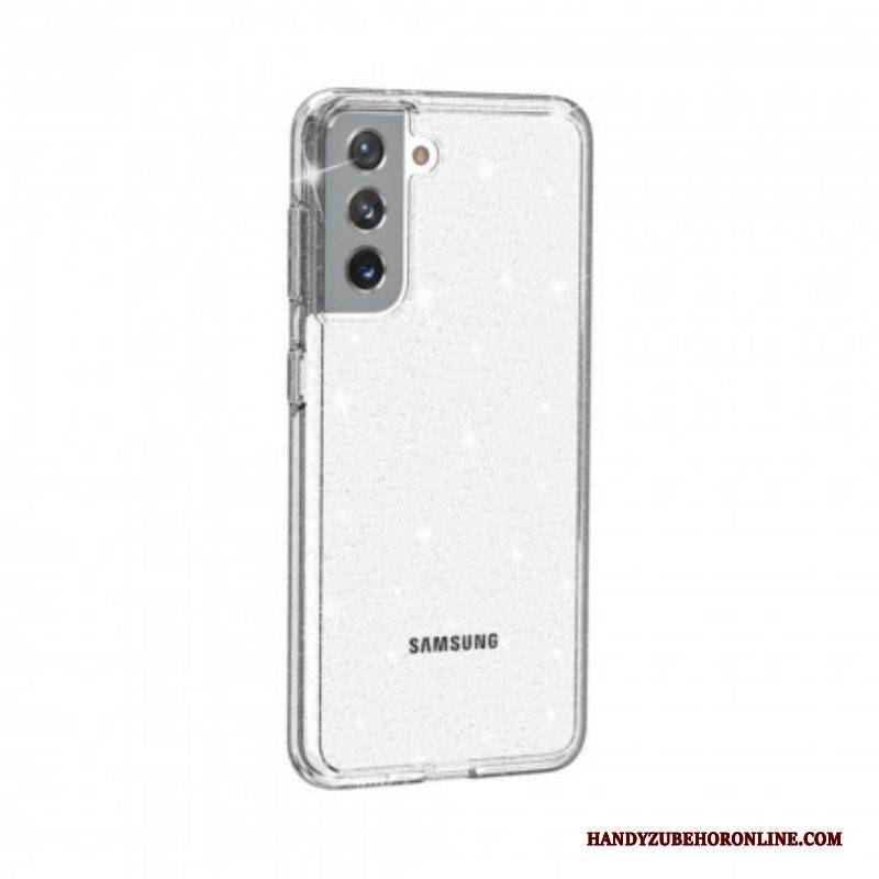 Hülle Für Samsung Galaxy S21 5G Transparente Pailletten