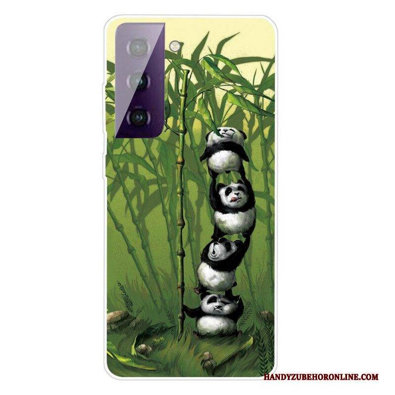 Hülle Für Samsung Galaxy S21 FE Ein Haufen Pandas