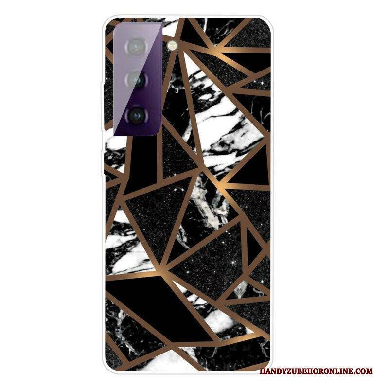 Hülle Für Samsung Galaxy S21 FE Geometrischer Marmor