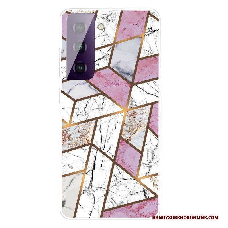 Hülle Für Samsung Galaxy S21 FE Geometrischer Marmor