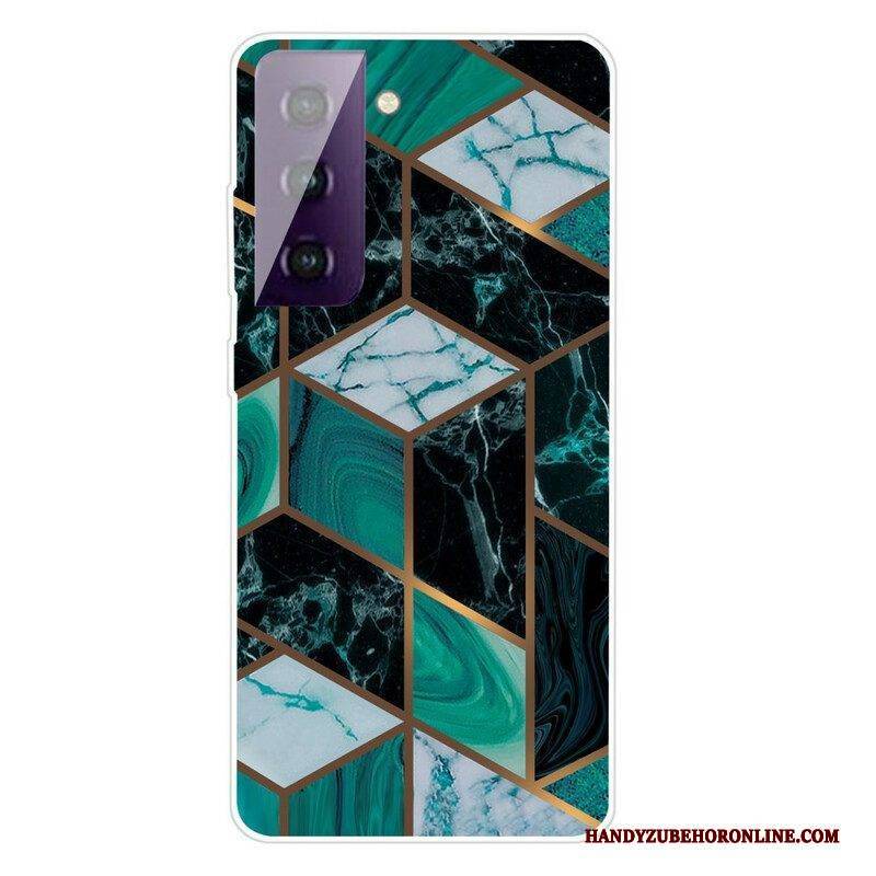 Hülle Für Samsung Galaxy S21 FE Geometrischer Marmor