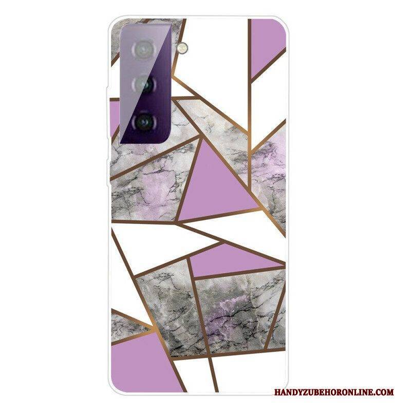 Hülle Für Samsung Galaxy S21 FE Geometrischer Marmor