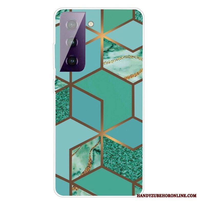 Hülle Für Samsung Galaxy S21 FE Geometrischer Marmor