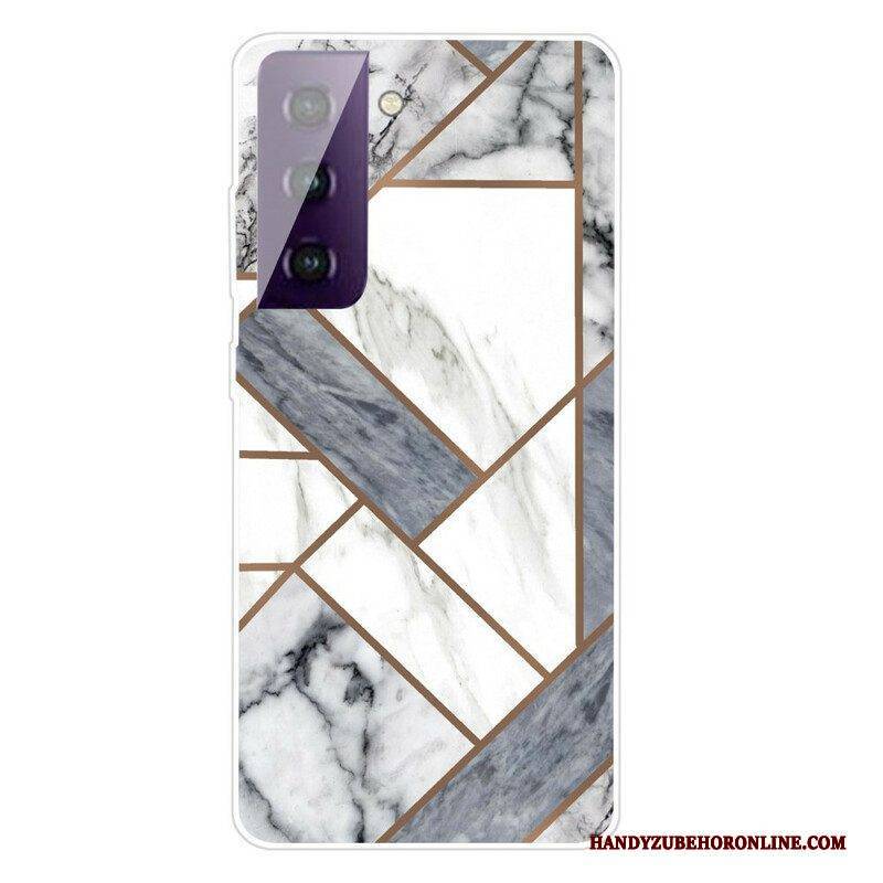 Hülle Für Samsung Galaxy S21 FE Geometrischer Marmor Ablehnen