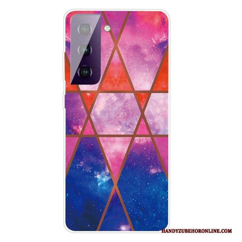 Hülle Für Samsung Galaxy S21 FE Geometrischer Marmor Ablehnen