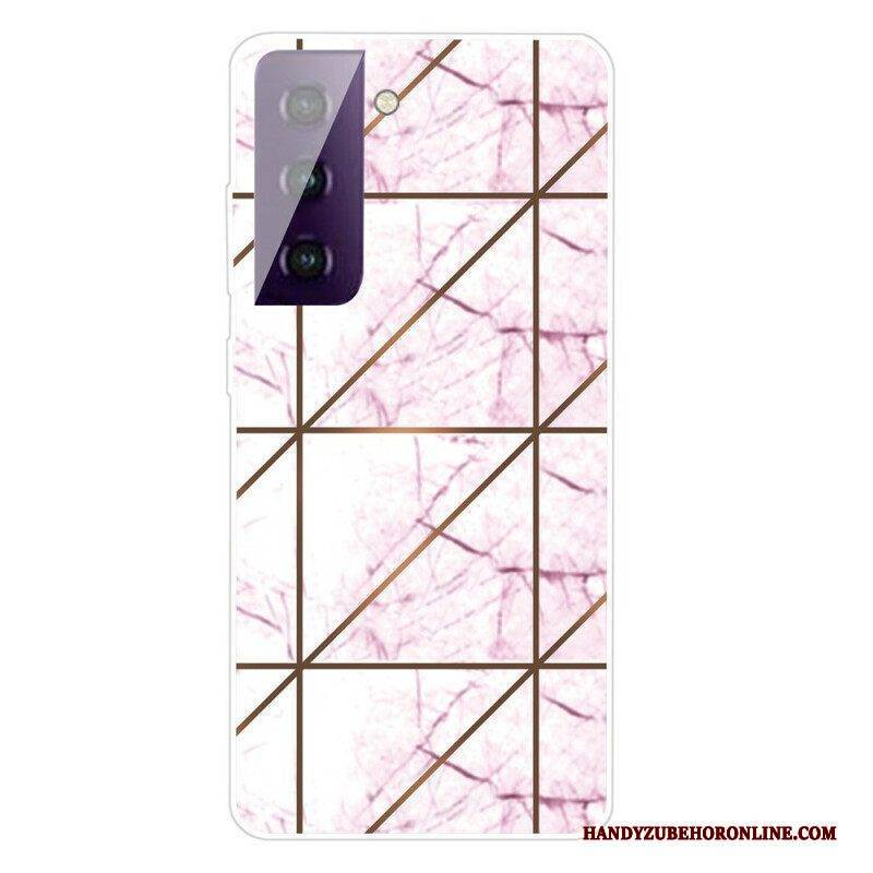 Hülle Für Samsung Galaxy S21 FE Geometrischer Marmor Ablehnen