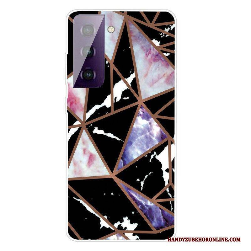 Hülle Für Samsung Galaxy S21 FE Geometrischer Marmor Ablehnen