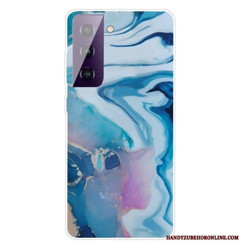 Hülle Für Samsung Galaxy S21 FE Variabler Geometrischer Marmor