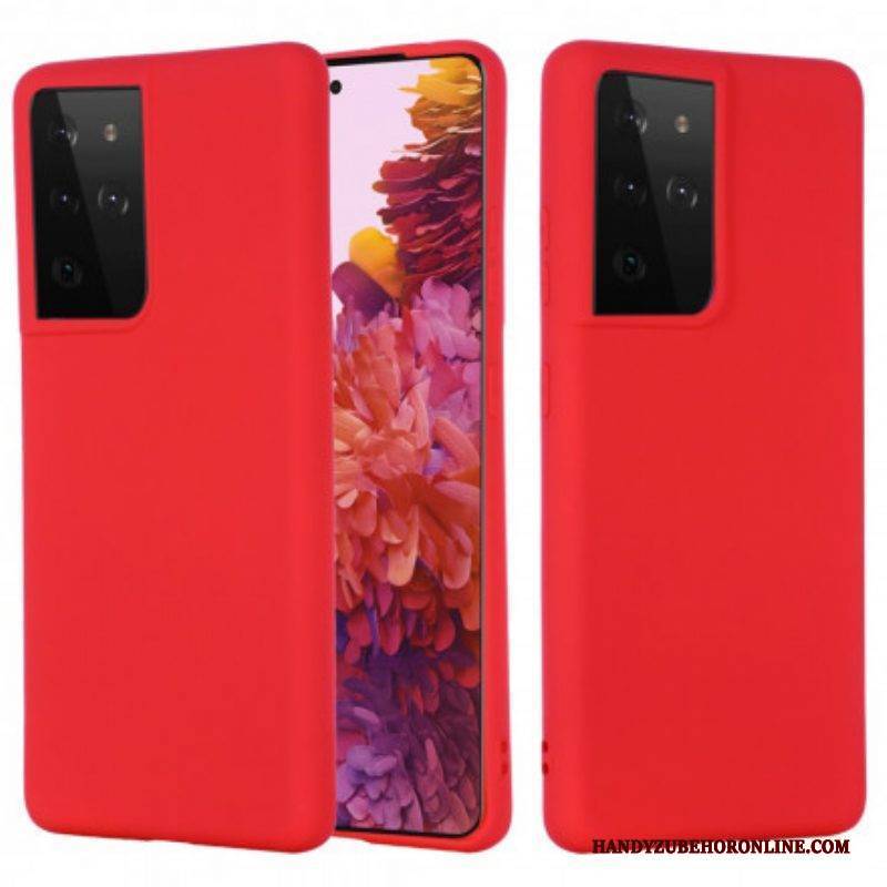 Hülle Für Samsung Galaxy S21 Ultra 5G Flüssigsilikon-design