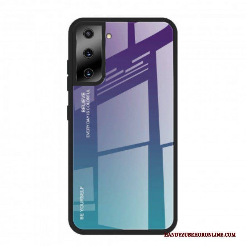 Hülle Für Samsung Galaxy S21 Ultra 5G Gehärtetes Glas. Sei Du Selbst