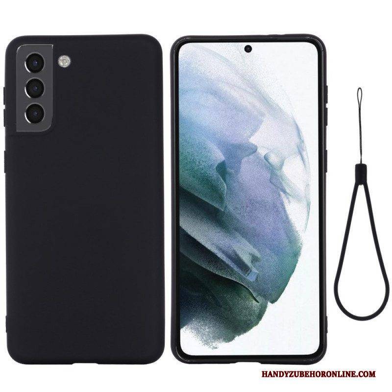 Hülle Für Samsung Galaxy S22 Plus 5G Flüssigsilikon Mit Lanyard
