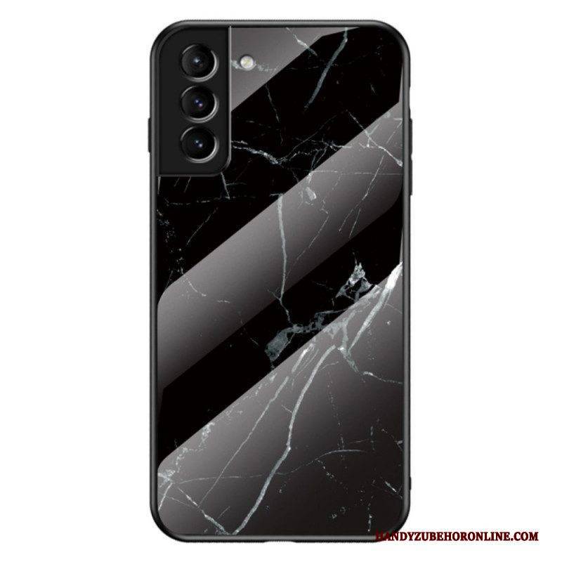 Hülle Für Samsung Galaxy S22 Plus 5G Marmorfarben Gehärtetes Glas