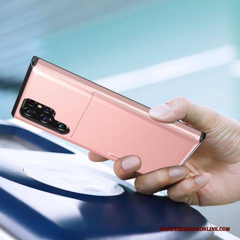 Hülle Für Samsung Galaxy S22 Ultra 5G Kartenhalter Mit Reißverschluss