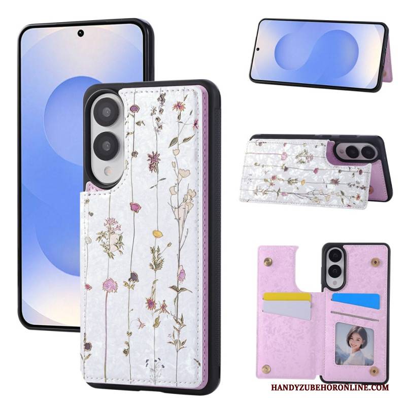 Hülle Für Samsung Galaxy S25 5g Edge Kartenhalter Mit Blumenmuster