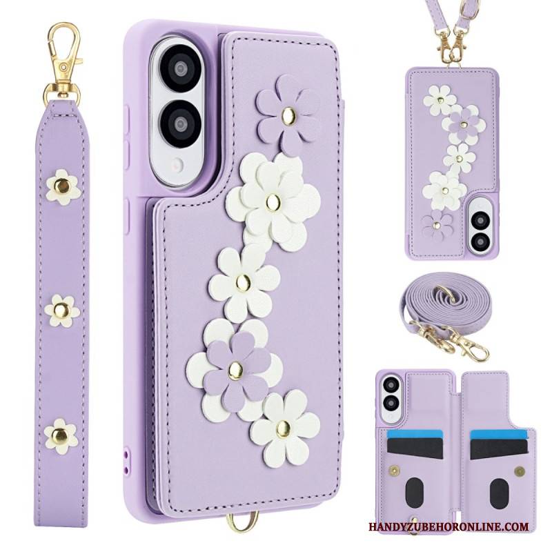 Hülle Für Samsung Galaxy S25 5g Edge Kartenhalter Mit Blumenmuster