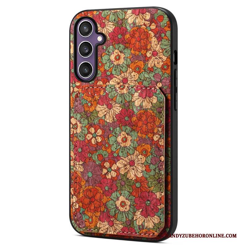 Hülle Für Samsung Galaxy S25 5g Kartenhalter Und Ständer Mit Blumenmuster