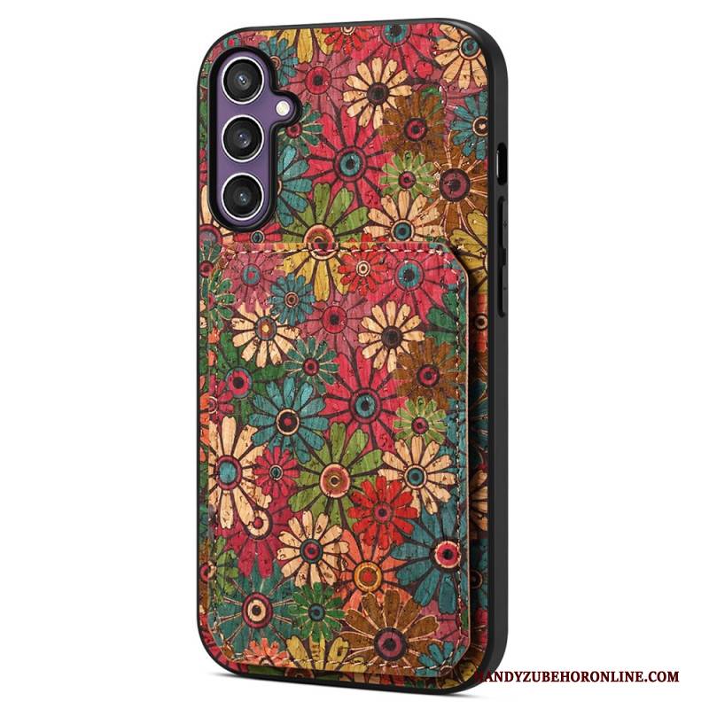 Hülle Für Samsung Galaxy S25 5g Kartenhalter Und Ständer Mit Blumenmuster