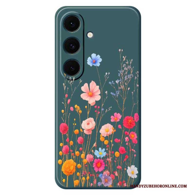 Hülle Für Samsung Galaxy S25 Fe Silikon Mit Wildblumenmuster