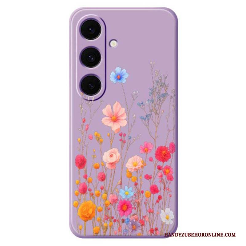Hülle Für Samsung Galaxy S25 Fe Silikon Mit Wildblumenmuster