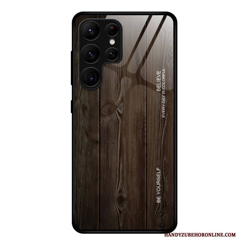 Hülle Für Samsung Galaxy S25 Ultra 5g Gehärtetes Glas Holz