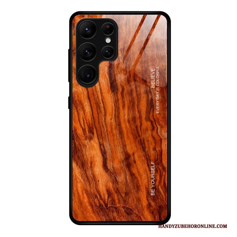 Hülle Für Samsung Galaxy S25 Ultra 5g Gehärtetes Glas Holz