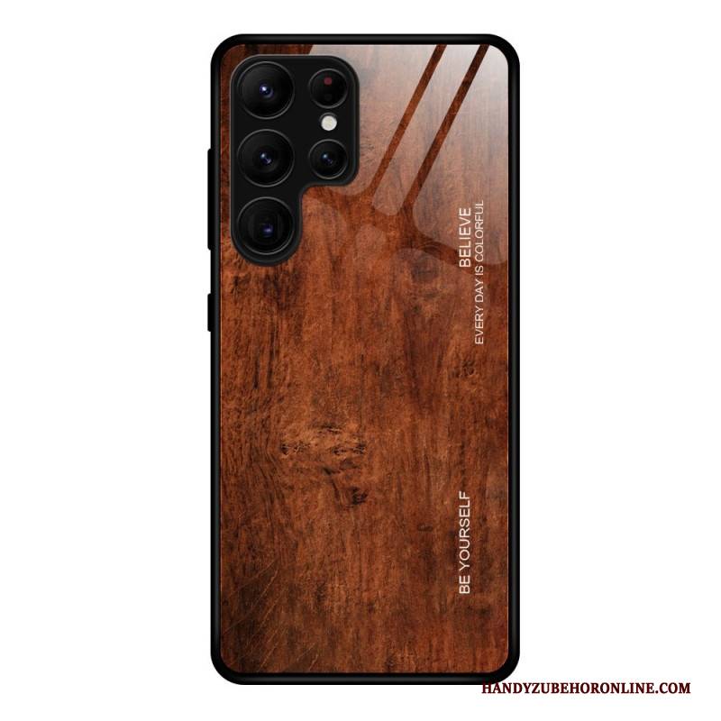 Hülle Für Samsung Galaxy S25 Ultra 5g Gehärtetes Glas Holz
