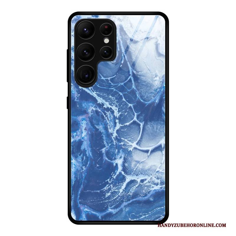 Hülle Für Samsung Galaxy S25 Ultra 5g Gehärtetes Glas Marmoroptik