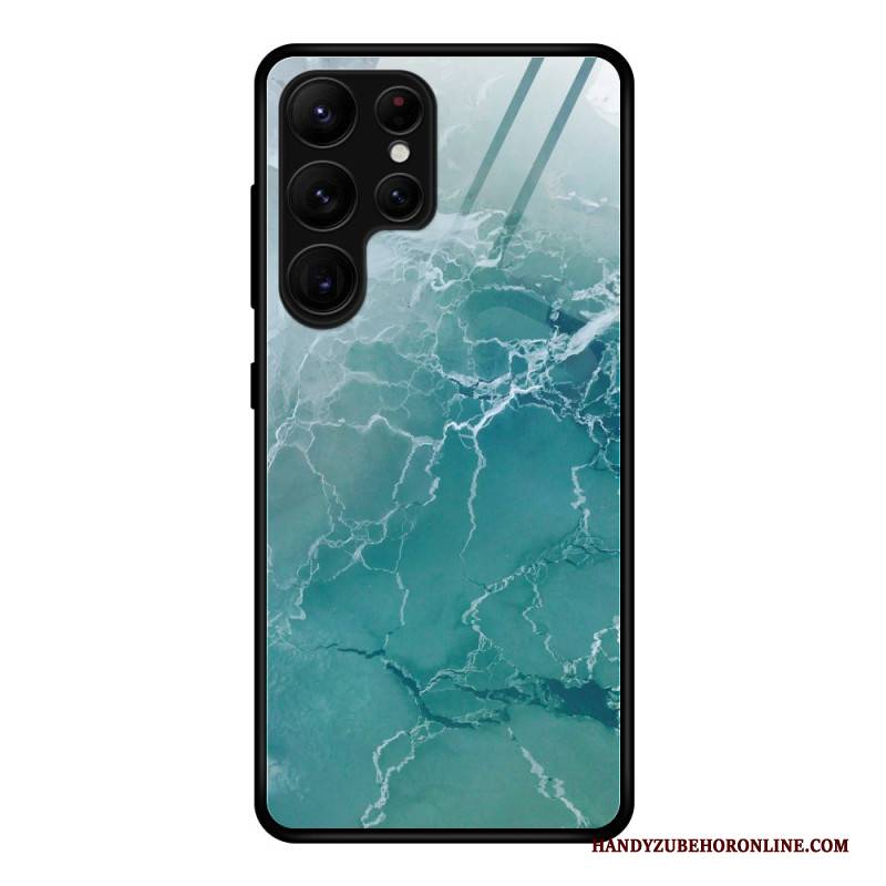 Hülle Für Samsung Galaxy S25 Ultra 5g Gehärtetes Glas Marmoroptik