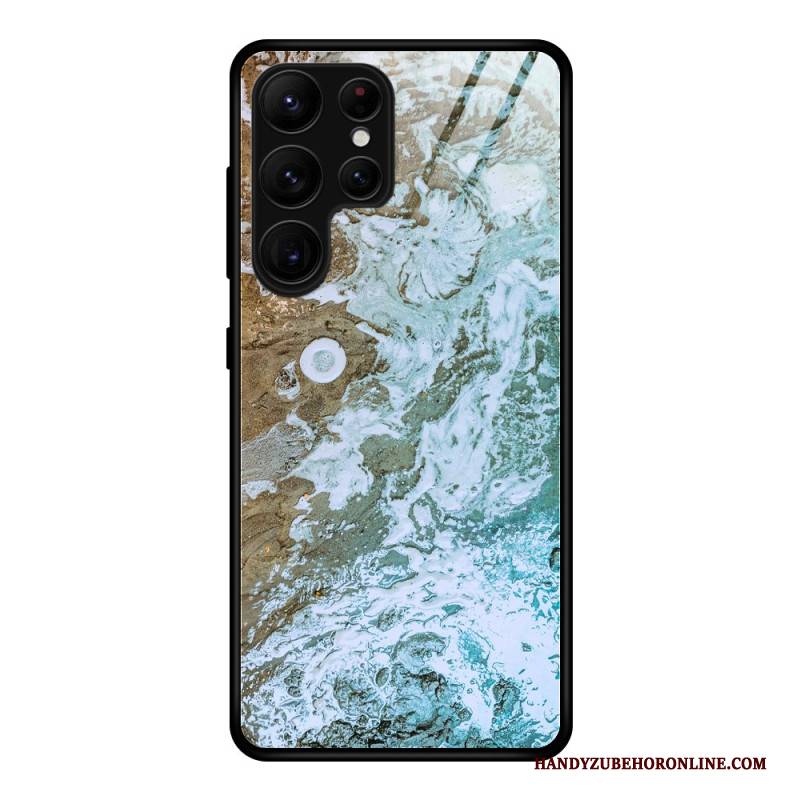 Hülle Für Samsung Galaxy S25 Ultra 5g Gehärtetes Glas Marmoroptik