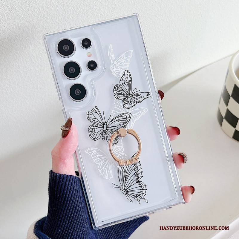 Hülle Für Samsung Galaxy S25 Ultra 5g Gemusterter Ringhalter