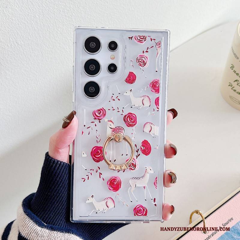 Hülle Für Samsung Galaxy S25 Ultra 5g Gemusterter Ringhalter